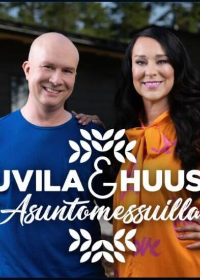Huvila & Huussi -ohjelman juontajat Mikko Vesanen ja Ellen Jokikunnas.