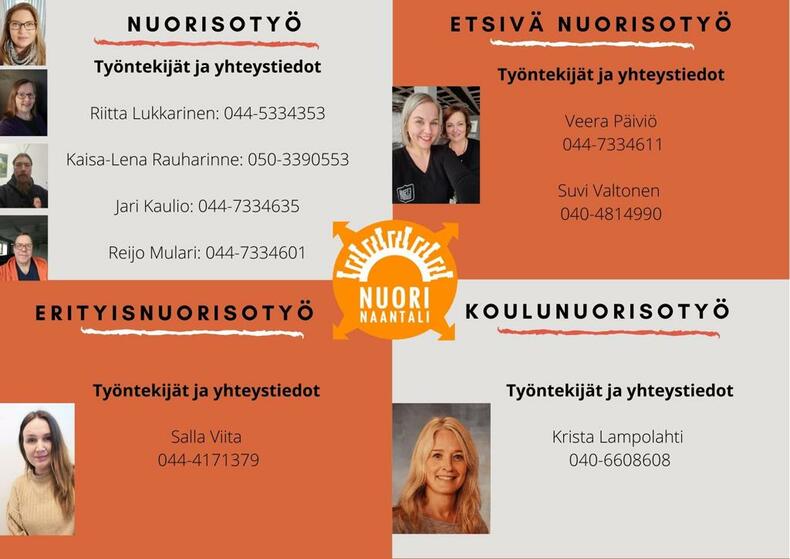 Nuorisopalveluiden henkilökunta