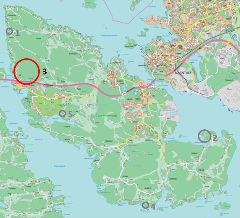 Luonnonmaan osayleiskaavan muutos, alue 3 vireillä