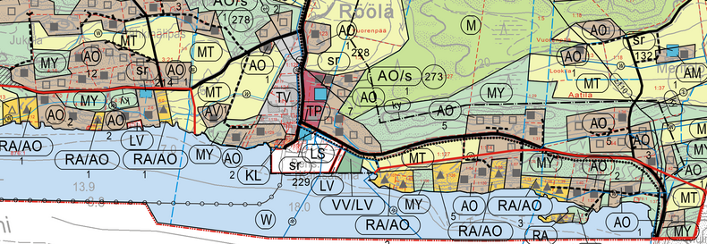Ote Röölän taajamaosayleiskaavakartasta
