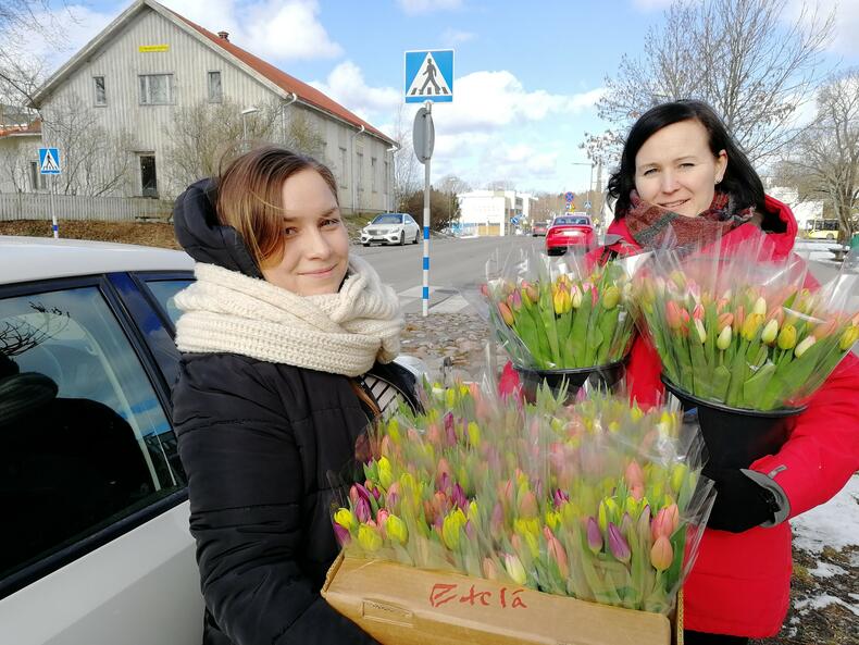 Tulppaanikuljetus matkalla