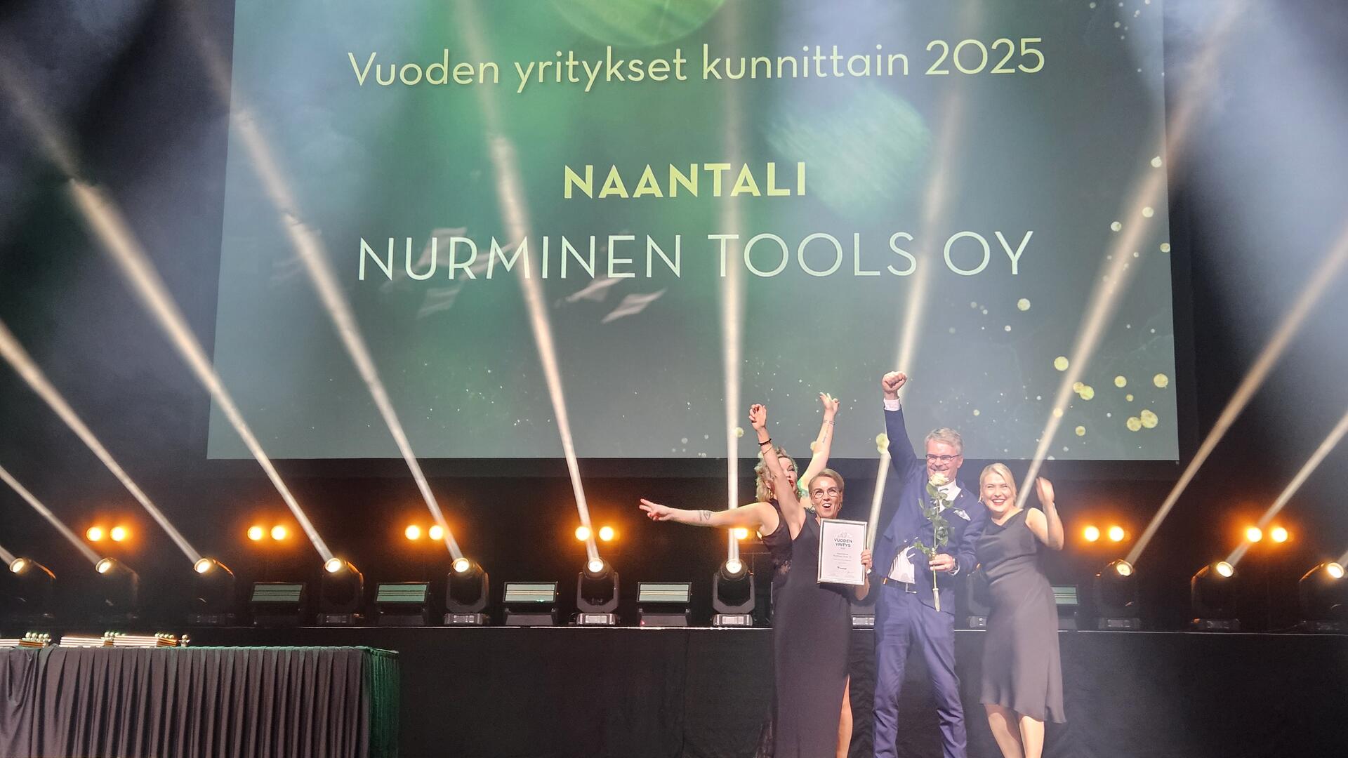 Varsinais-Suomen yrittäjägaalassa palkittu naantalilainen yritys Nurminen Tools Oy.