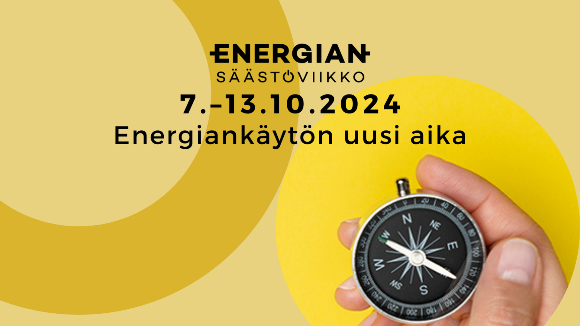 Kompassi ja teksti "Energiansäästöviikko"