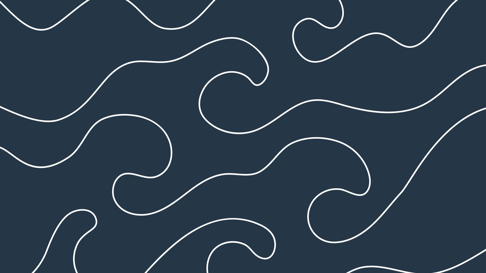 Tumman sinisellä taustalla aaltokuviota.