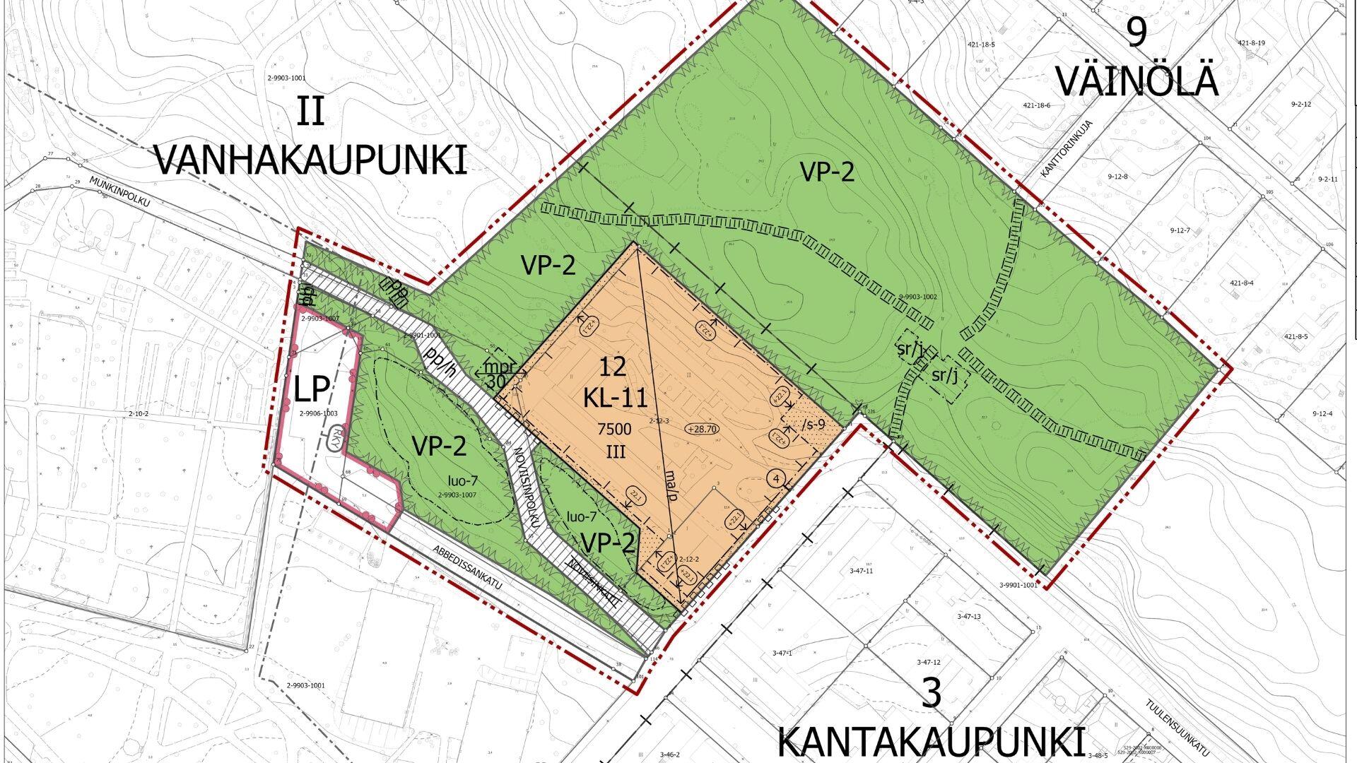 Maarianrinne kaavakartta
