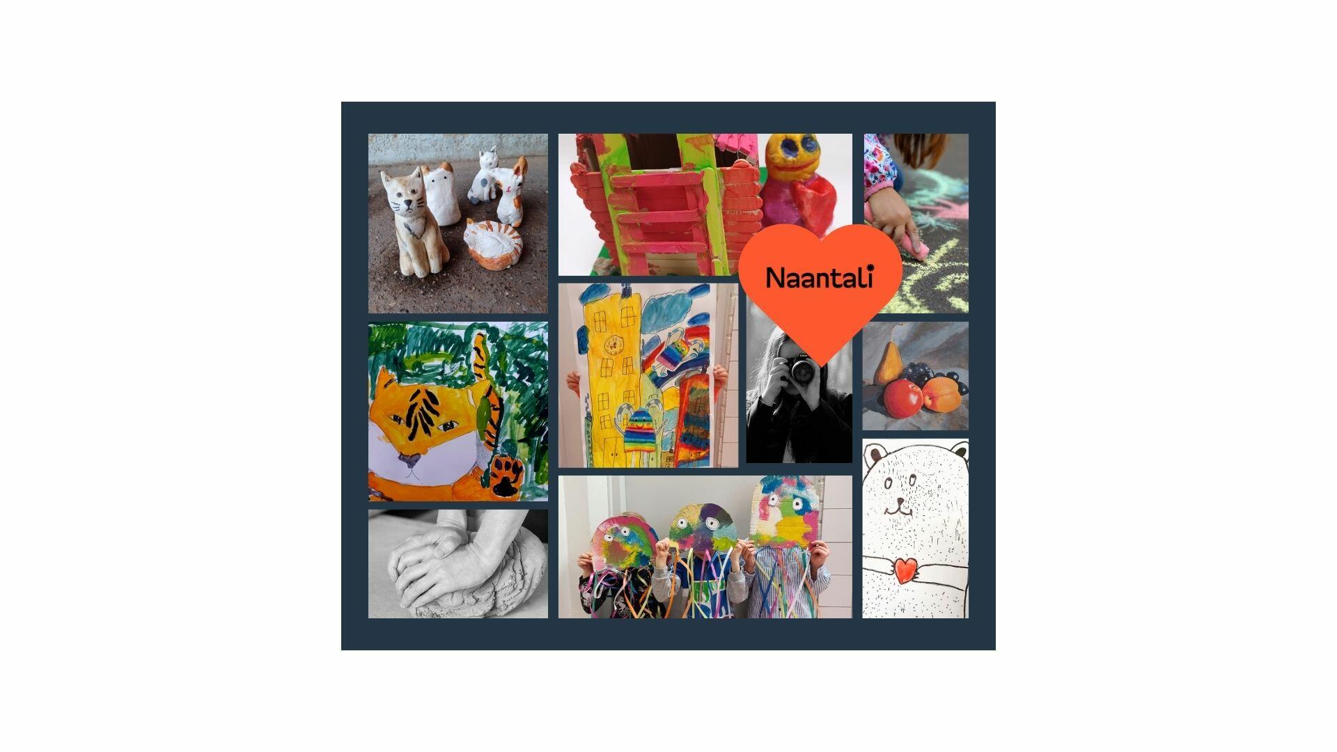 Kuvakollaasi kuvataidekoulun tapahtumista