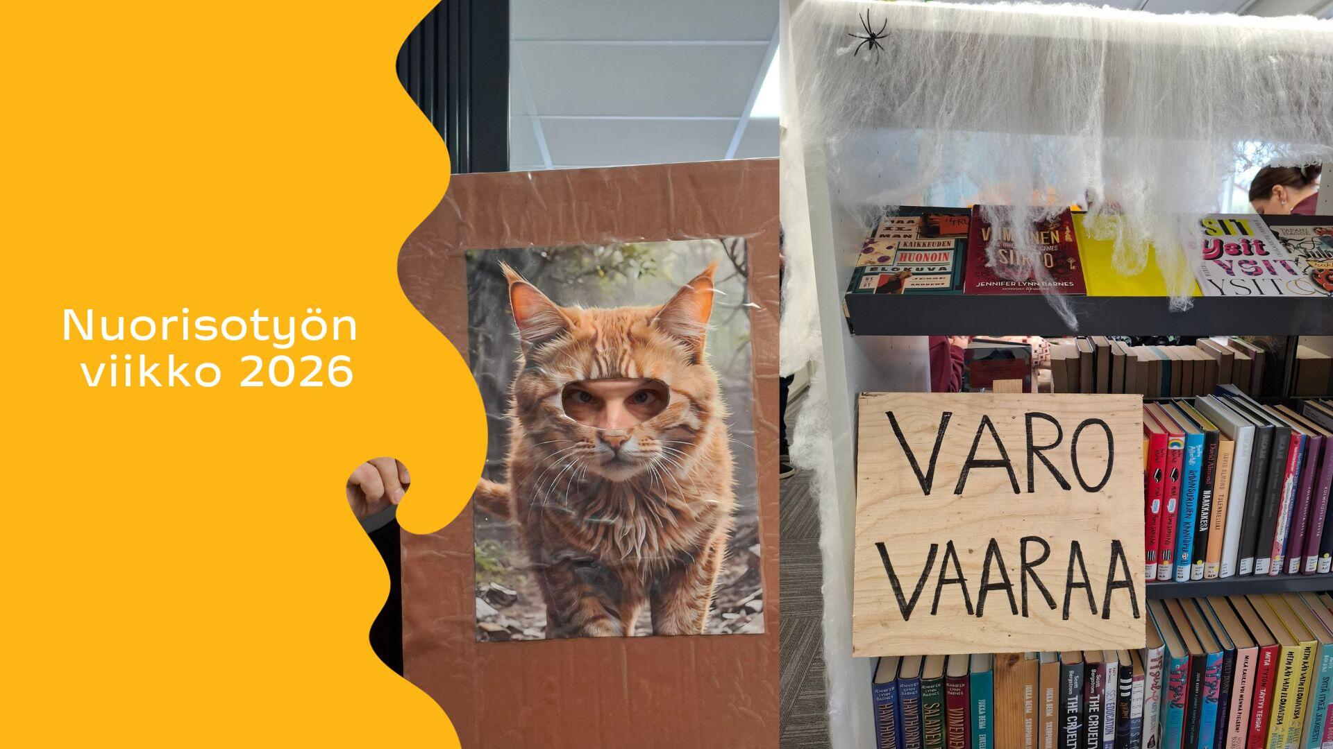 Nuorisotyön viikko 2026, kuvassa kirjastossa tehtyjä tapahtumia