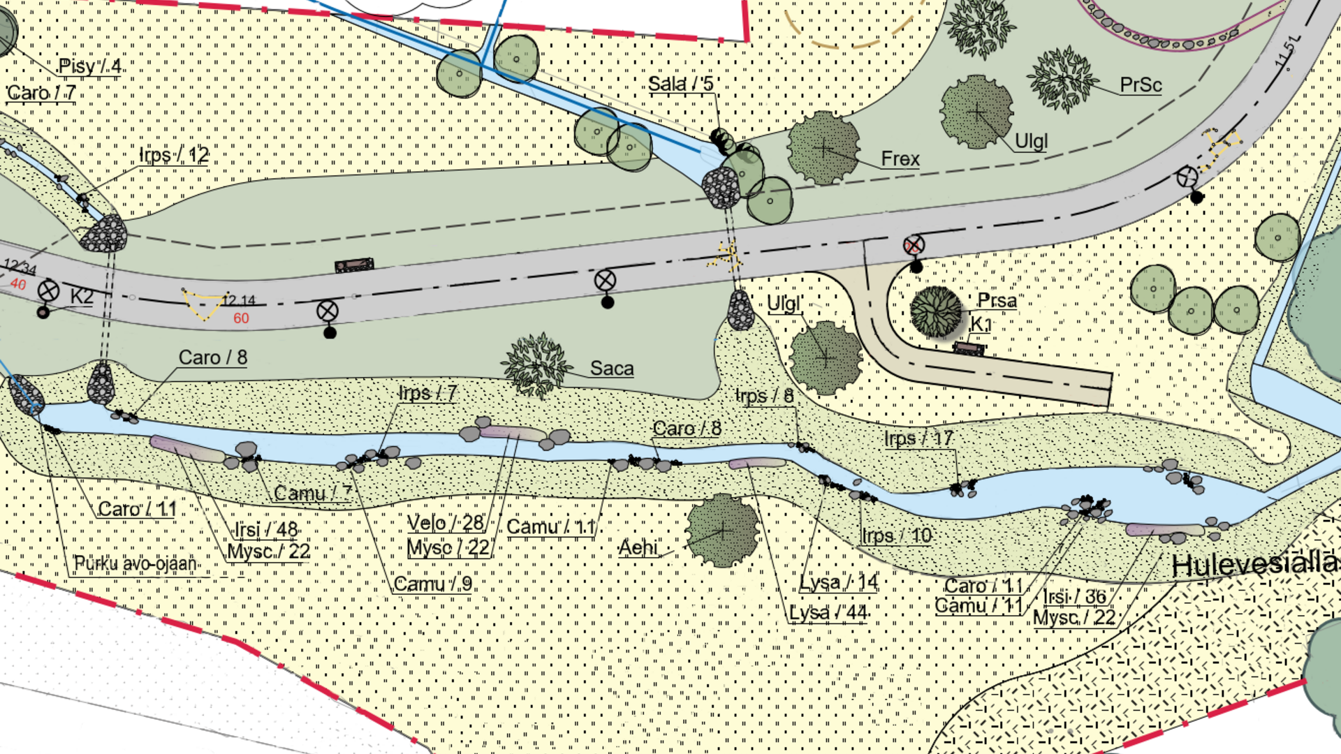 Orionin vyön ja Lyyran puiston yleissuunnitelmaehdotus