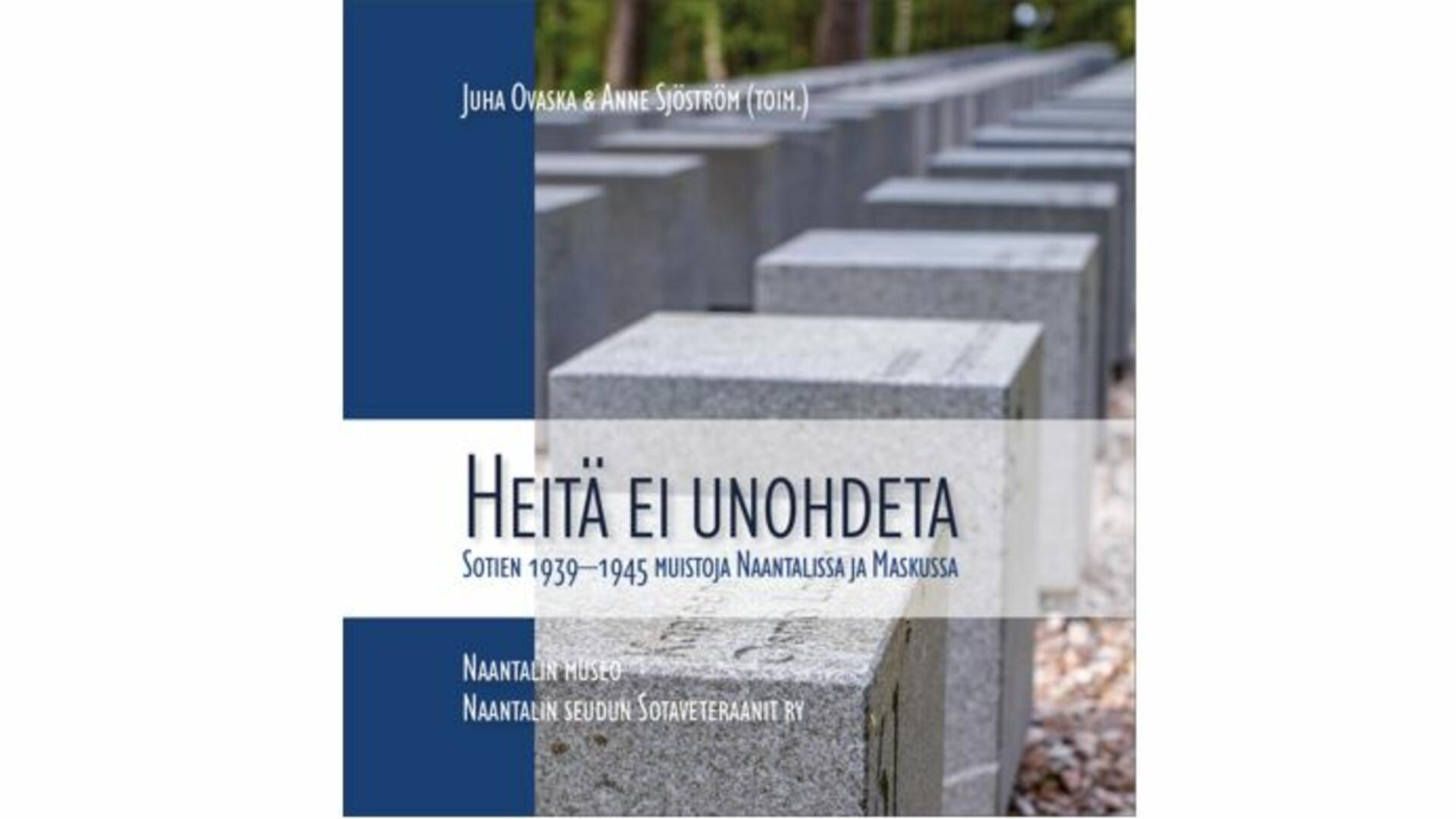 Kirjan kansi, jossa muistokiviä ja kirjan nimi