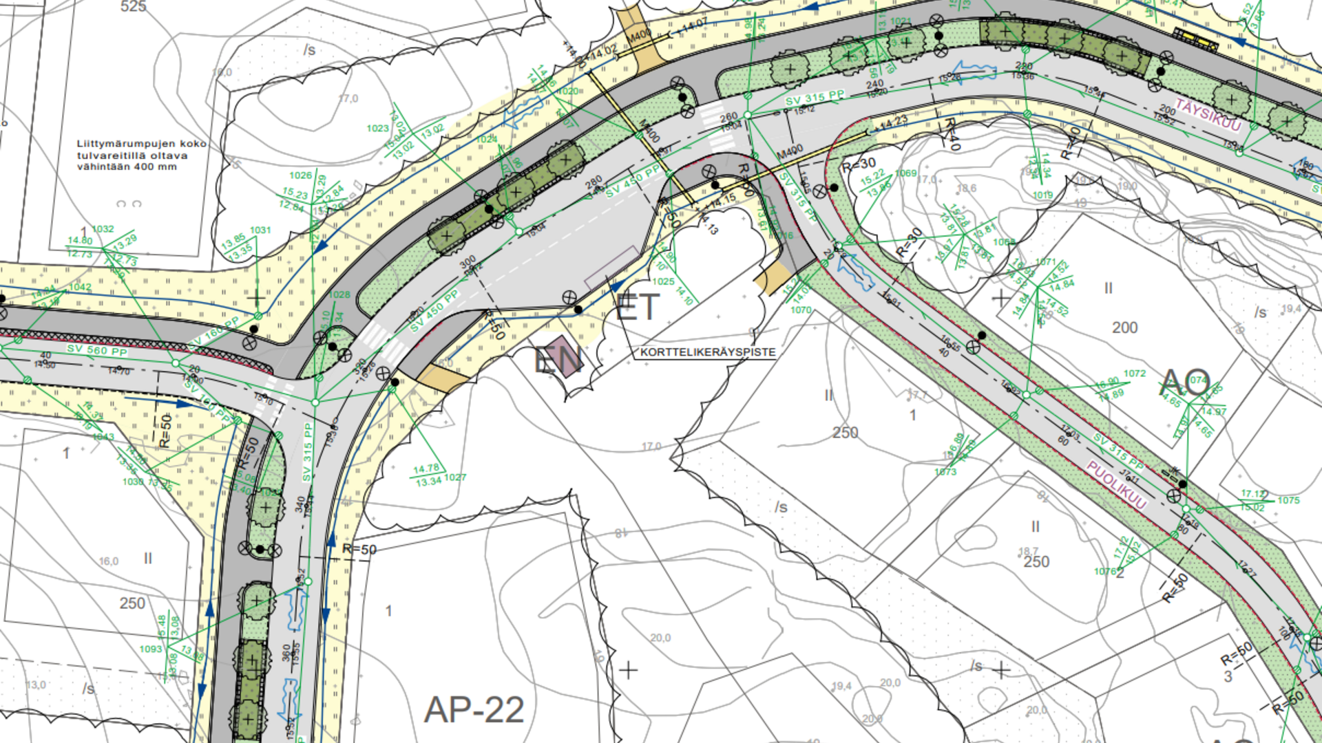 Kuva katusuunnitelmasta