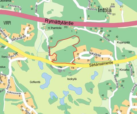 Kultaranta Resort hotelli rajaus opaskartta