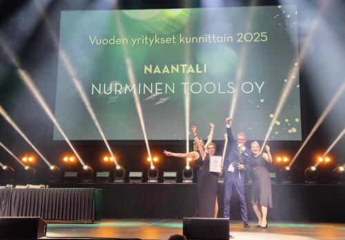 Varsinais-Suomen yrittäjägaalassa palkittu naantalilainen yritys Nurminen Tools Oy.