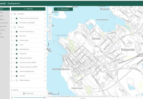 Kuvankaappaus karttapalvelusta