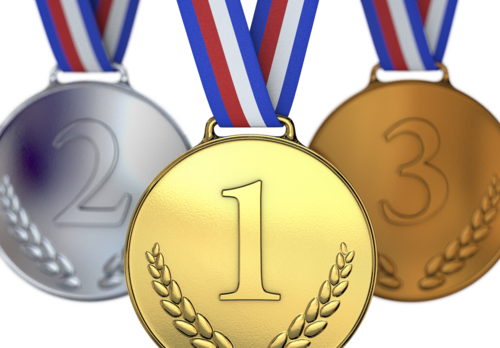 kulta, hopea ja pronssimitali