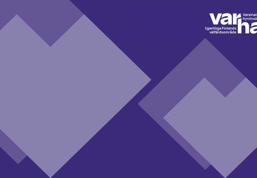 Varhan graafinen ilme violetilla pohjalla.