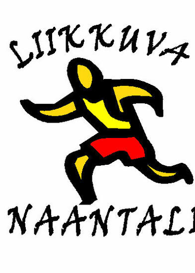 Liikkuva Naantali -logo, jossa juoksija