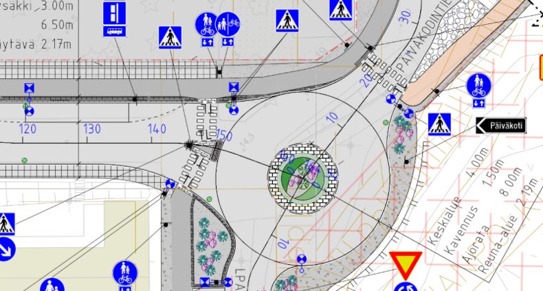 Kuva Opintien kiertoliittymästä